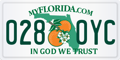 FL license plate 0280YC