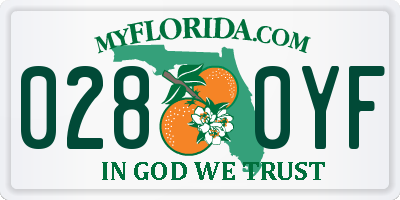 FL license plate 0280YF