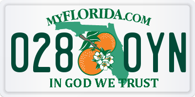 FL license plate 0280YN