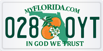 FL license plate 0280YT