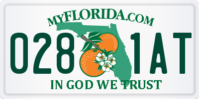 FL license plate 0281AT