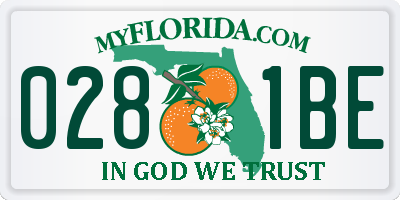 FL license plate 0281BE