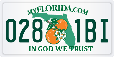 FL license plate 0281BI