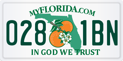 FL license plate 0281BN