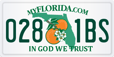 FL license plate 0281BS
