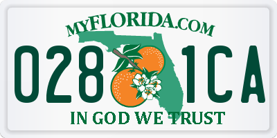FL license plate 0281CA