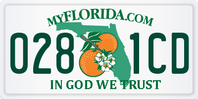 FL license plate 0281CD