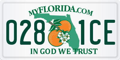 FL license plate 0281CE