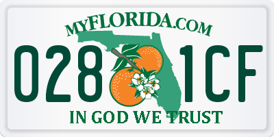 FL license plate 0281CF