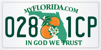 FL license plate 0281CP