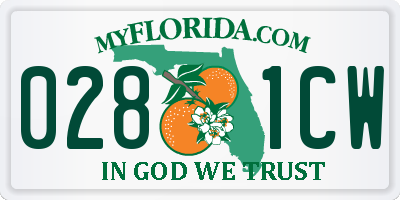 FL license plate 0281CW