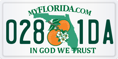 FL license plate 0281DA