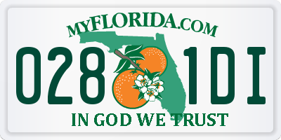 FL license plate 0281DI