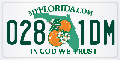 FL license plate 0281DM