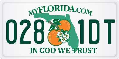 FL license plate 0281DT