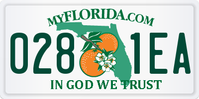 FL license plate 0281EA
