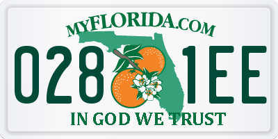 FL license plate 0281EE
