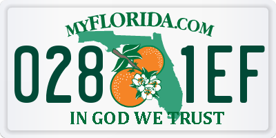 FL license plate 0281EF
