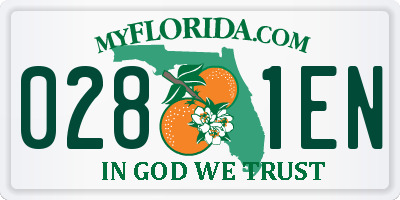 FL license plate 0281EN