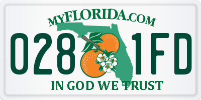 FL license plate 0281FD