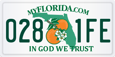 FL license plate 0281FE