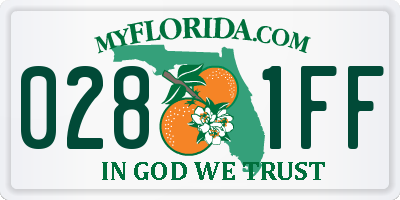 FL license plate 0281FF