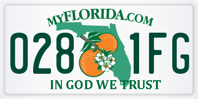 FL license plate 0281FG