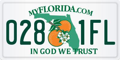 FL license plate 0281FL
