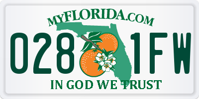 FL license plate 0281FW