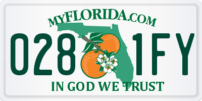 FL license plate 0281FY