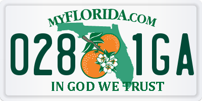 FL license plate 0281GA