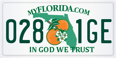 FL license plate 0281GE