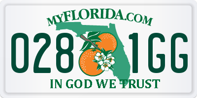 FL license plate 0281GG