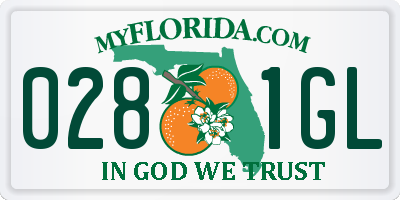 FL license plate 0281GL