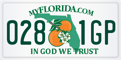 FL license plate 0281GP