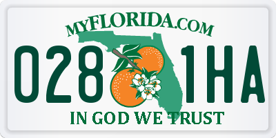 FL license plate 0281HA