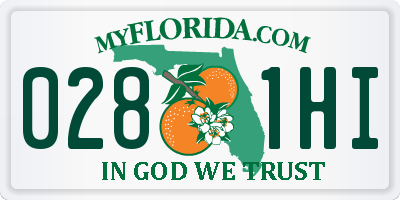 FL license plate 0281HI