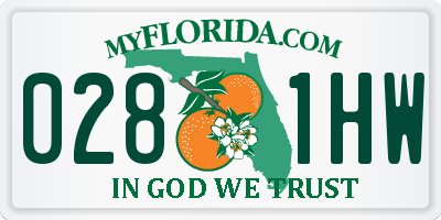 FL license plate 0281HW