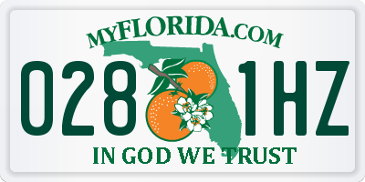 FL license plate 0281HZ