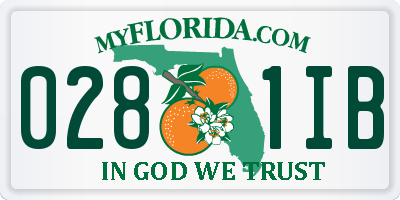 FL license plate 0281IB
