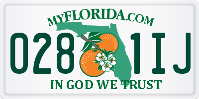 FL license plate 0281IJ