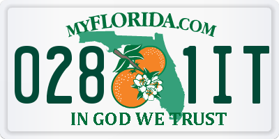 FL license plate 0281IT