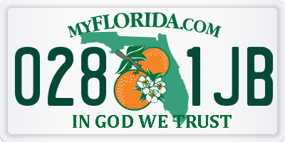 FL license plate 0281JB