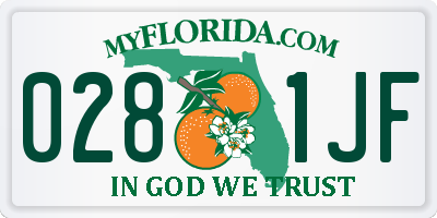 FL license plate 0281JF