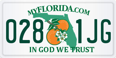 FL license plate 0281JG