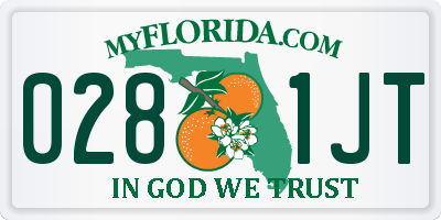 FL license plate 0281JT