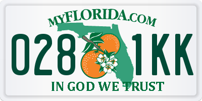 FL license plate 0281KK