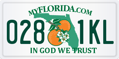 FL license plate 0281KL