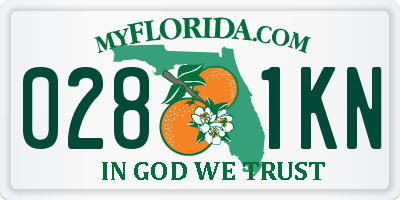 FL license plate 0281KN
