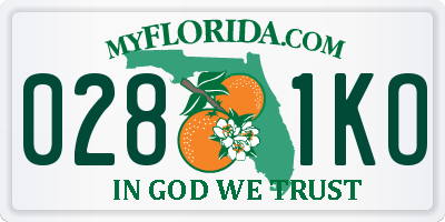 FL license plate 0281KO
